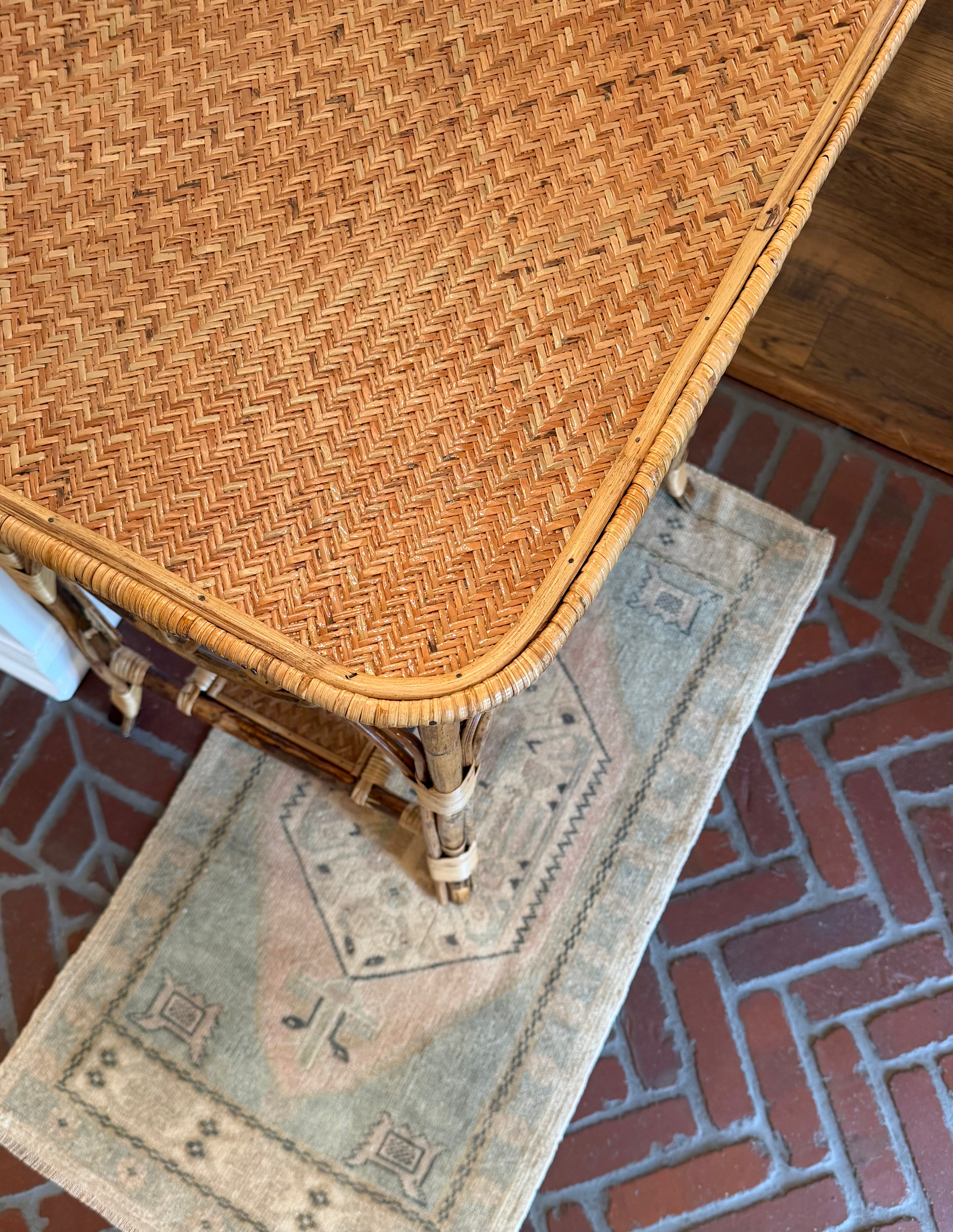 Ornate Bamboo Side Table